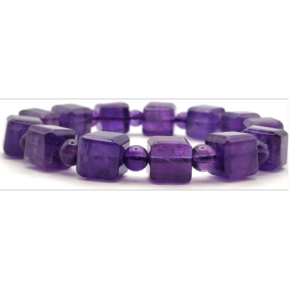 Uruguay Amethyst Cube Bracelet
